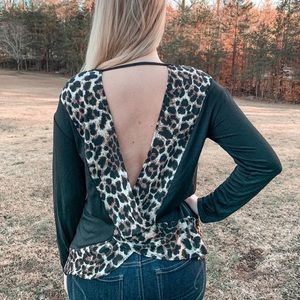 Open back long sleeve